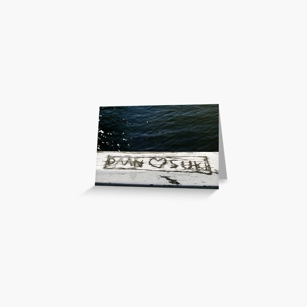In love on the bridge Greeting Card