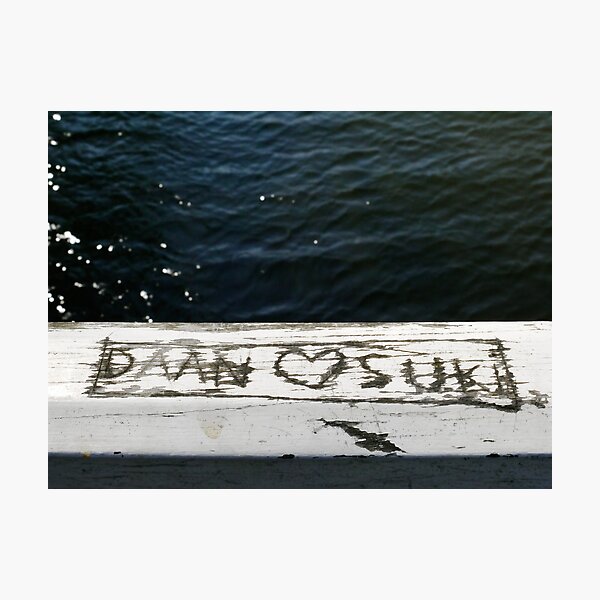 In love on the bridge Photographic Print
