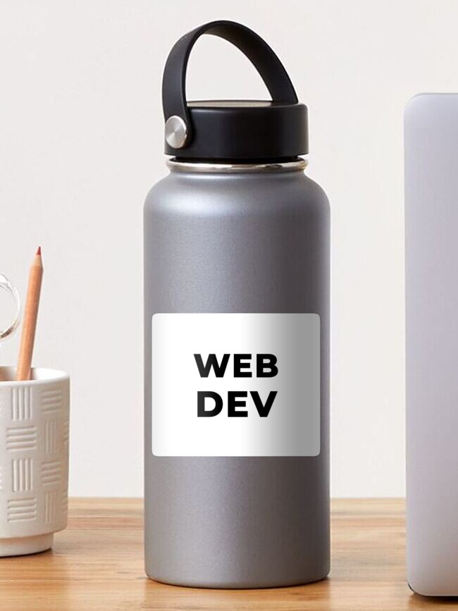 Thumbnail 1 of 3, Sticker, Web Dev (Inverted) designed and sold by developer-gifts.