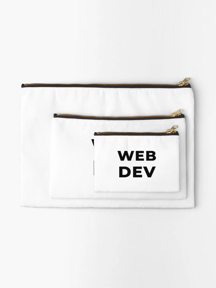 Thumbnail 2 of 4, Zipper Pouch, Web Dev (Inverted) designed and sold by developer-gifts.