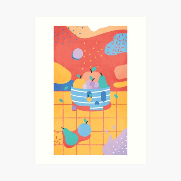 Skull Fruit Bowl Art Print