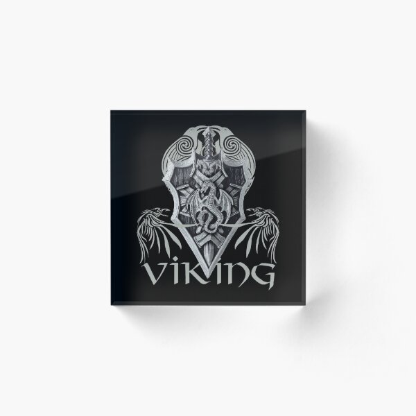 Viking Warrior Acrylic Block