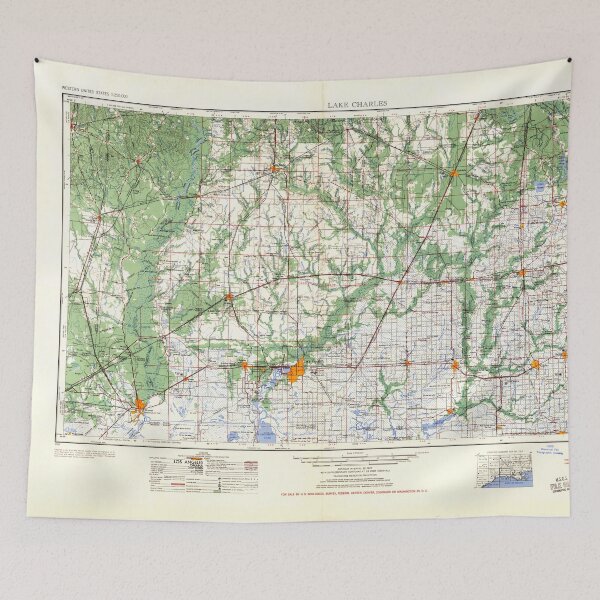 Item preview, USGS TOPO Map Louisiana LA Lake Charles 335217 1952 250000 designed and sold by WetdryvacRB01.