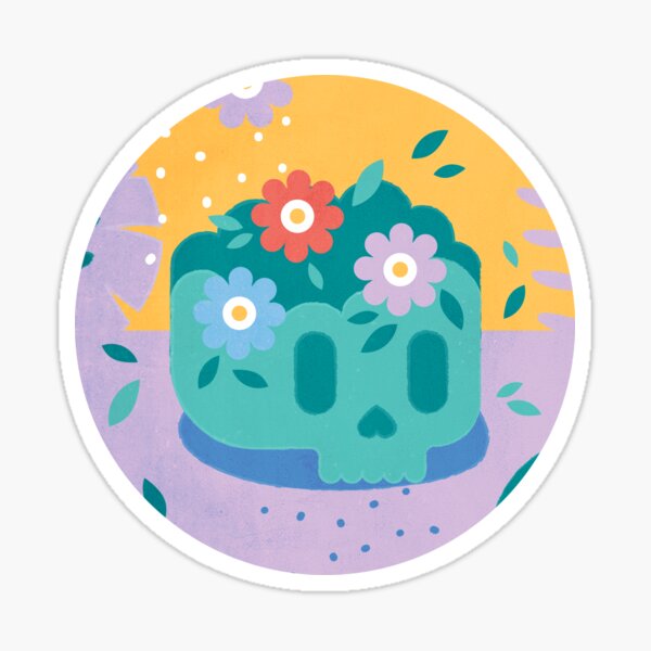 Skull Plant Sticker