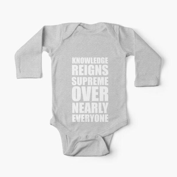 KRS ONE - KNOWLEDGE - WHITE Long Sleeve Baby One-Piece