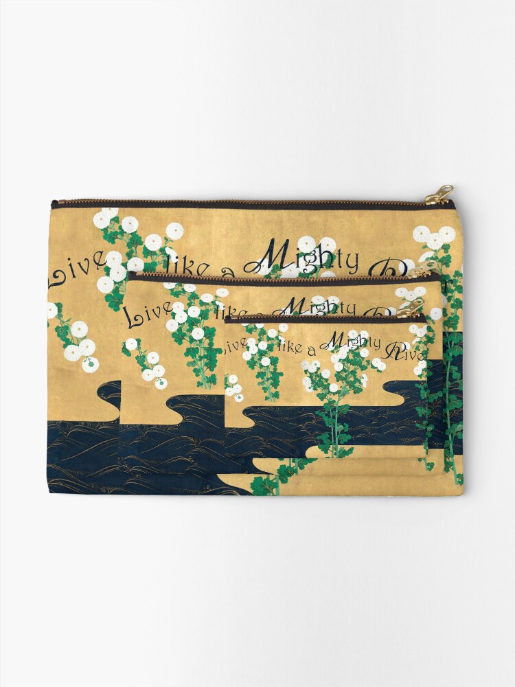 Alternate view of Live like a mighty river Zipper Pouch