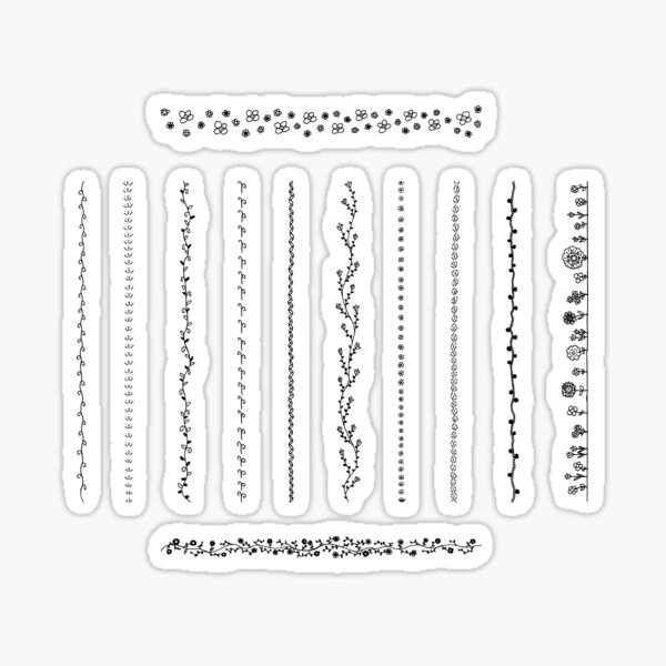 Botanical Borders Sticker Set Sticker
