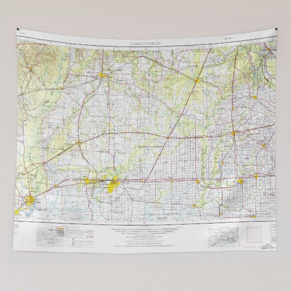 Item preview, USGS TOPO Map Louisiana LA Lake Charles 335219 1954 250000 designed and sold by WetdryvacRB01.