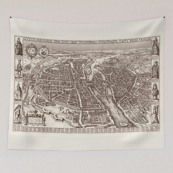Item preview, Map of the city of Paris by Claes Janszoon Visscher II (1618) designed and sold by allhistory.