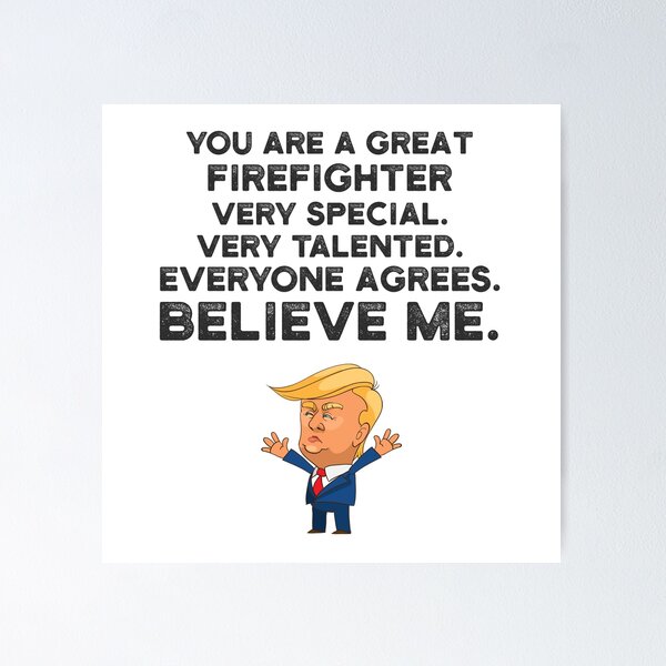 Item preview, Firefighter Funny Trump designed and sold by UneDesigns.