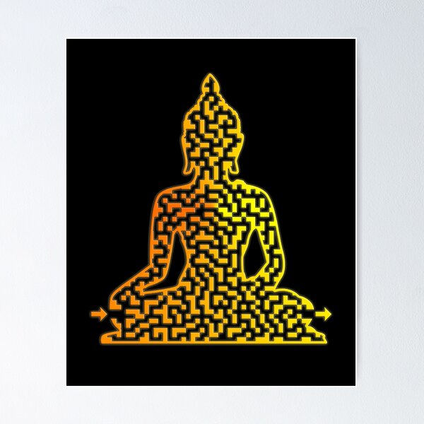 Item preview, Buddha Shaped Maze & Labyrinth designed and sold by gorff.