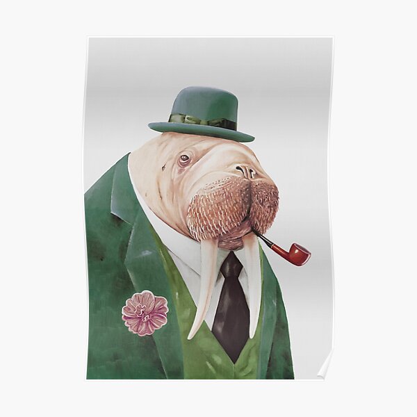 Walrus Green Poster