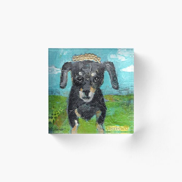 Cherish the Dachshund Acrylic Block