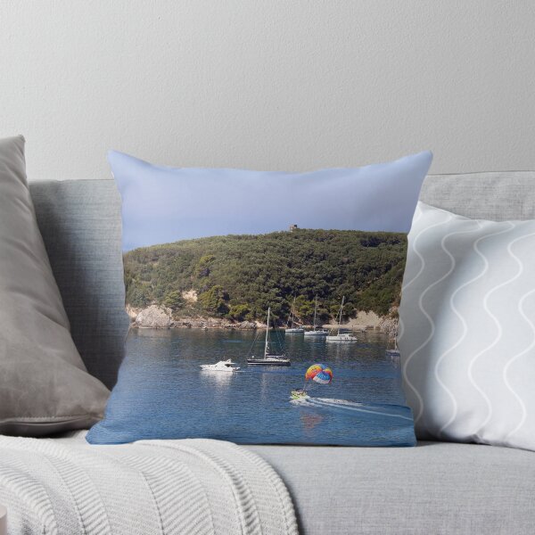 Item preview, sailboats and parasailing Valtos beach Parga Greece summer season designed and sold by goceris.