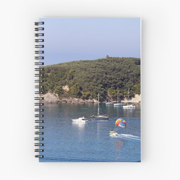 Item preview, sailboats and parasailing Valtos beach Parga Greece summer season designed and sold by goceris.