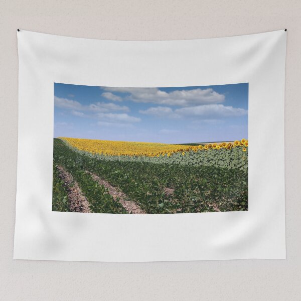 Item preview, soybean and sunflower field landscape summer season designed and sold by goceris.