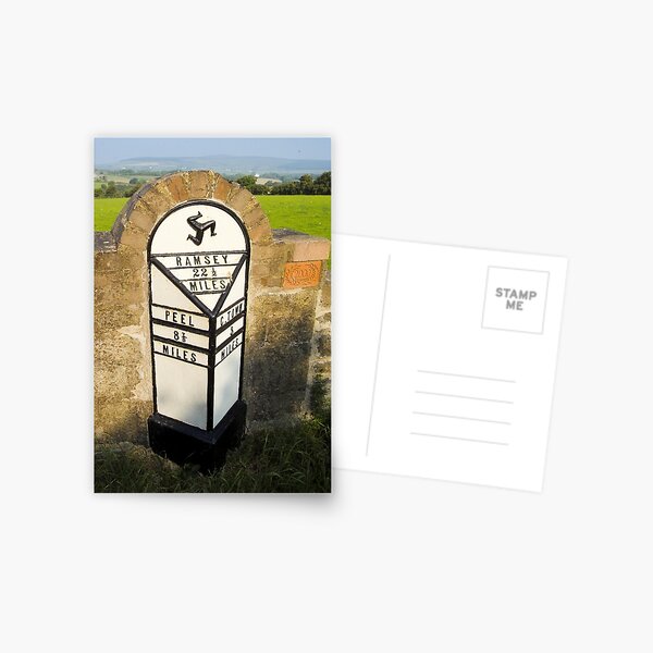 Manx road sign Postcard