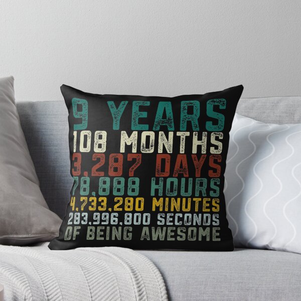 Aperçu de l'œuvre T-shirt cadeau pour 9e anniversaire de garçon et fille de 9 ans créée et vendue par mrsmitful.