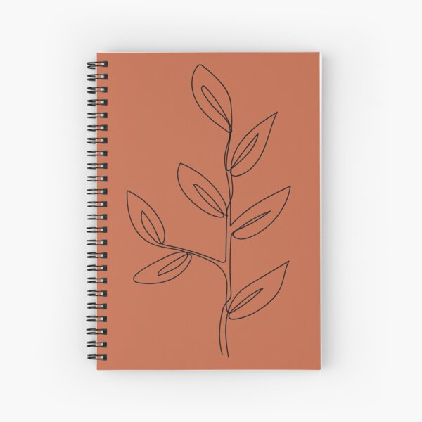 Item preview, Continuous line leaf in burnt orange designed and sold by Negative  Space.