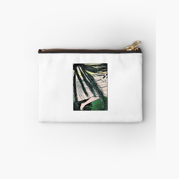 Item preview, Art Nouveau Lady with Wind-blown Black Hair by J. R. Witzel designed and sold by neonwulf.