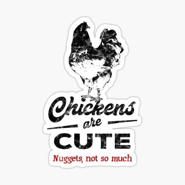 "Vegan Chicken Meme" Sticker for Sale by RiffXS Redbubble