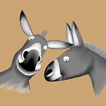 Artwork thumbnail, Donkies (brown background) by Sascha Kläger
