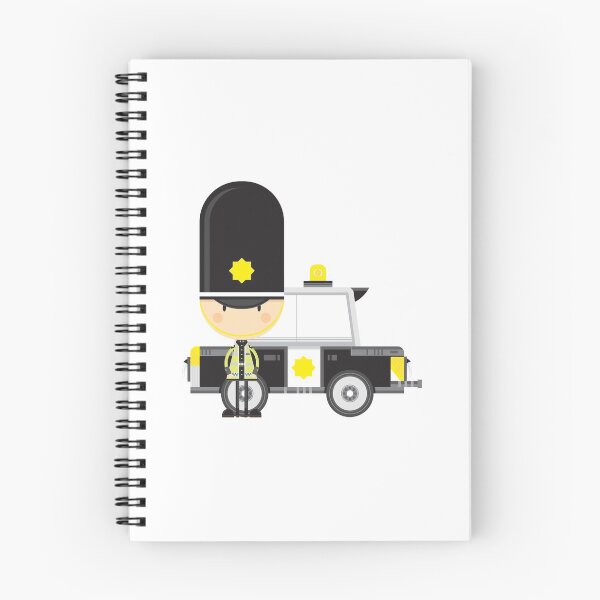 Item preview, Cartoon Policeman and Police Car designed and sold by MurphyCreative.