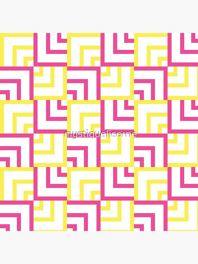 Pink and Yellow Squares by mystiquelicorne