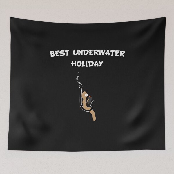 Item preview, Worm holiday on fishing hook. Angler gift idea designed and sold by dm4design.