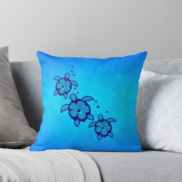 Item preview, 3 Blue Honu Turtles designed and sold by BailoutIsland.
