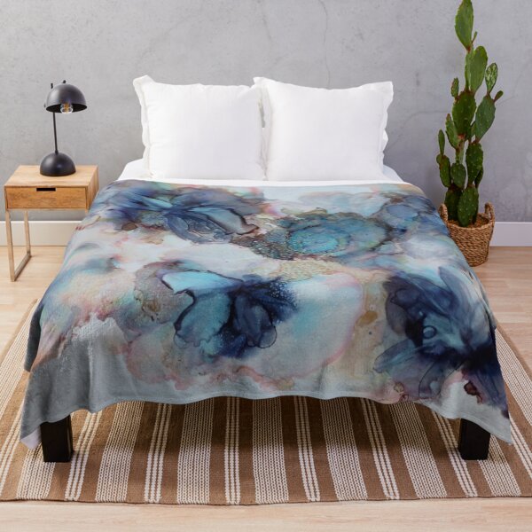 Item preview, Enchanting Blue Abstract Floral designed and sold by judithinkwell.