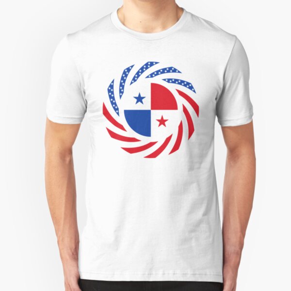 Panamanian American Multinational Patriot Flag Series Slim Fit T-Shirt