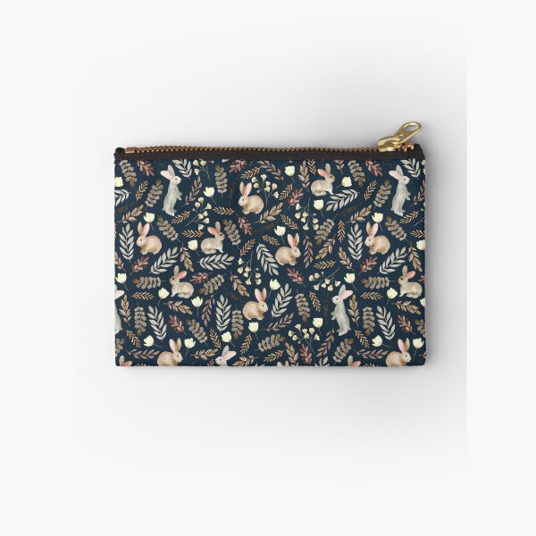 Item preview, Cute rabbits. Vintage blue pattern designed and sold by JuliaBadeeva.