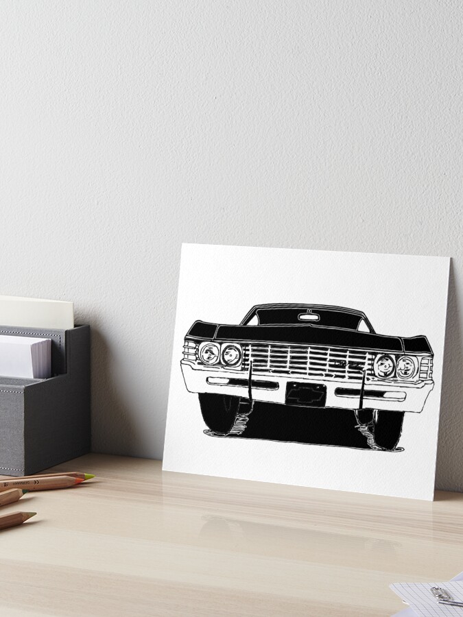 Graphite Car Art Drawing Of 1967 Chevrolet Impala Chevrolet Impala Wall Decoration Print Of My 3930