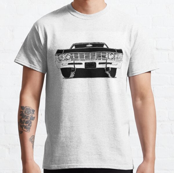Custom Art T-Shirt 67 1967 Chevrolet Chevy Impala SS 409 Biscayne Sedan 4 door 