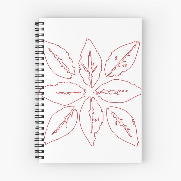 Item preview, Symmetric leaf outline in red designed and sold by Negative  Space.