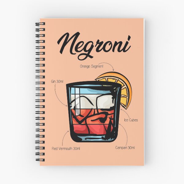 Item preview, Negroni Cocktail Recipe designed and sold by HuckleberryArts.