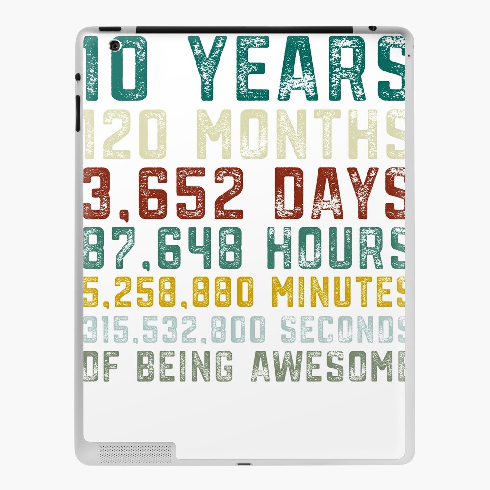 Coque Et Skin Adhesive Ipad Cadeau D Anniversaire Vintage 10 Ans 10 Ans Garcon Fille Par Mrsmitful Redbubble