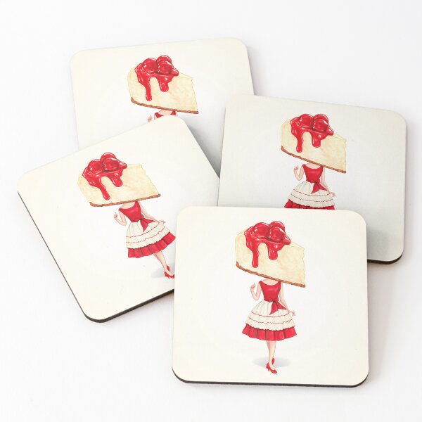 Item preview, Cake Head Pin-Up: Pastel De Queso De Cereza designed and sold by Kelly Gilleran.