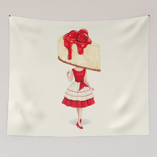 Item preview, Cake Head Pin-Up : Cherry Cheesecake designed and sold by Kelly  Gilleran.