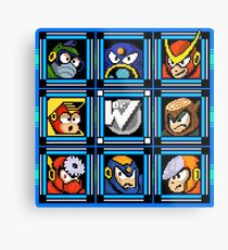 Megaman 2 Boss Select Metal Print