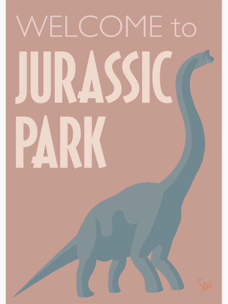 Jurassic Park Brachiosaurus Poster And Stickers Sticker For Sale By Saramarcon Redbubble 6208