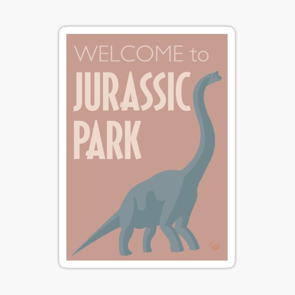 Item preview, Jurassic Park - Brachiosaurus poster & stickers designed and sold by Sarasfanarts.