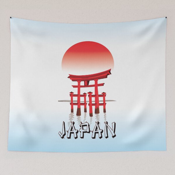 Item preview, Japan, Torii Gate in Sunset, Travel Poster designed and sold by BokeeLee.