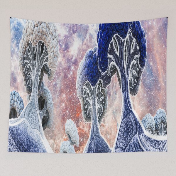 Item preview, fwc 0709 purple mushroom  abstract art drawing designed and sold by fred chiea.