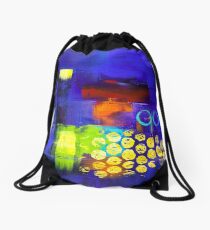 Trio - Blue Drawstring Bag