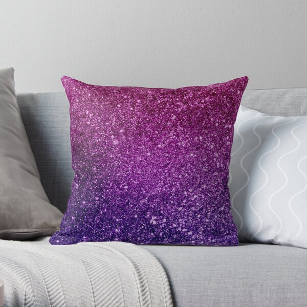 Paillettes de licorne pourpre Coussin