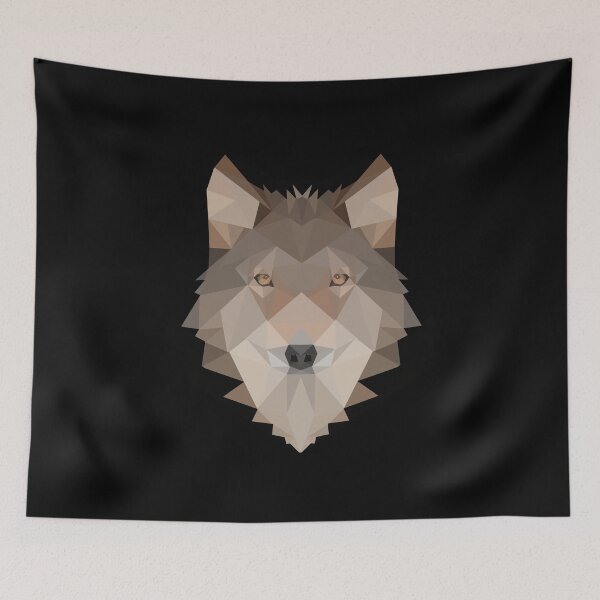 Item preview, Wolf, wolf head polygon geometric designed and sold by Mohja-Design.