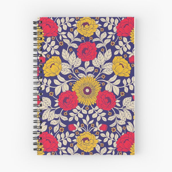 Artikelvorschau, Modernes Blumenmuster in Rot, Gelb, Blau und Weiß entworfen und verkauft von somecallmebeth.