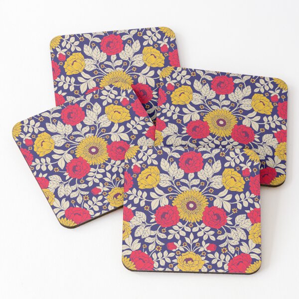 Item preview, Modern Floral In Red, Yellow, Blue & White designed and sold by somecallmebeth.